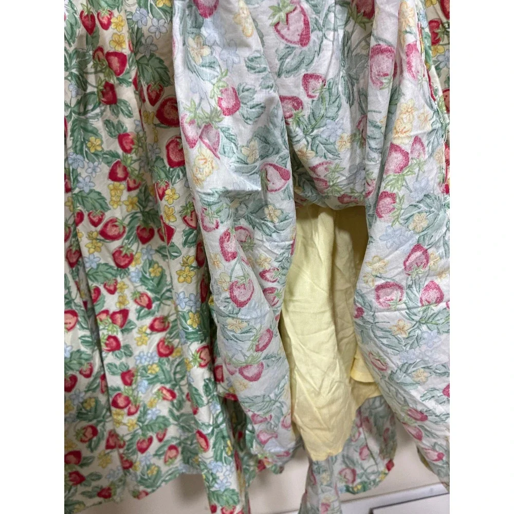 Ivy City Co Strawberry Smocked Ruffle Maxi Dress Size 3X Garden Party Cottage - Picture 9 of 11